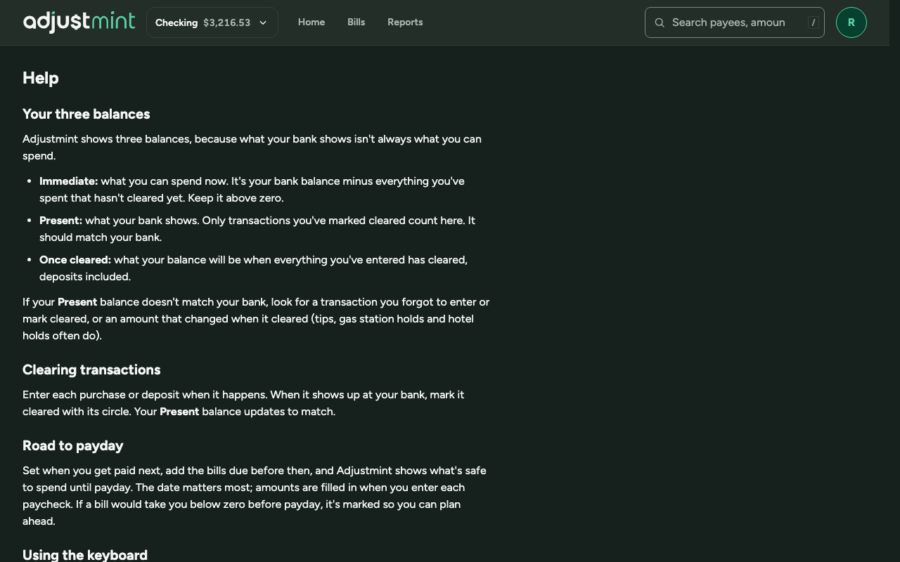 Page layout as built, version 1.0.0: wide, 1280px, dark